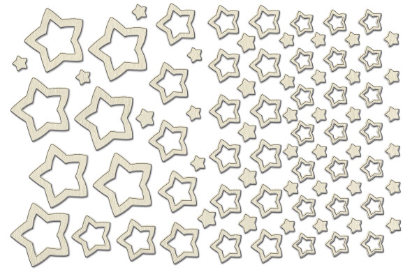 Chipboard embellishments set,  "Little stars" #079