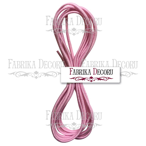 Elastyczny okrągły sznurek, kolor Różowy shabby - Fabrika Decoru