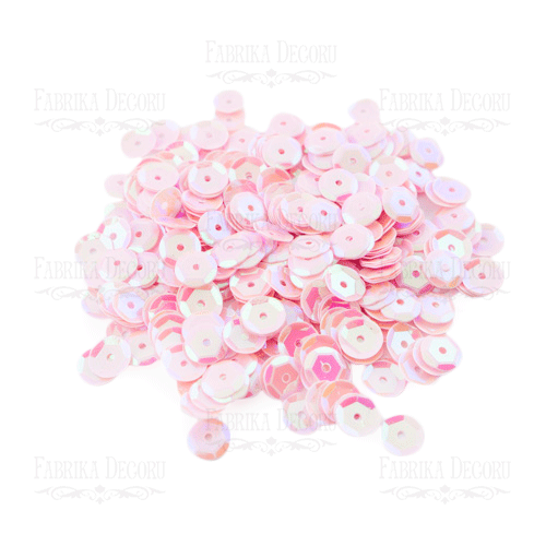 Pailletten Runde Rosetten, Pink Shabby Metallic, #217 - foto 0  - Fabrika Decoru