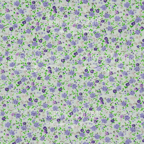 Kawałek tkaniny 35X80 Kwiatowy nadruk fioletowy  - Fabrika Decoru