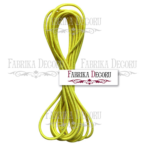 Elastic round cord, color Lemon