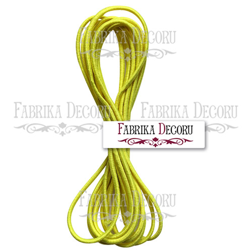 Elastische Rundkordel, Farbe Lemon - Fabrika Decoru