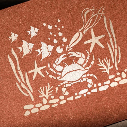 Stencil reusable, 15x20cm "Sea bottom", #372 - foto 1