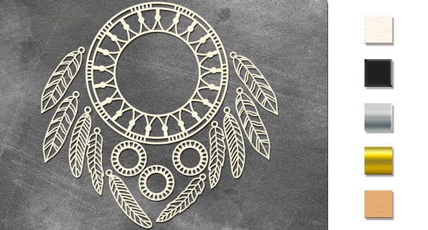 Chipboard embellishments set, "Dreamcatcher 3" #364