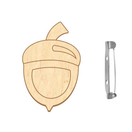 brooch blank for coloring #106 “little acorn”
