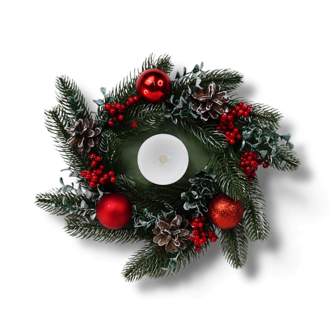 Floristische Komposition "Strahlende Weihnachten", 250 x 250 x 70 mm - foto 4  - Fabrika Decoru