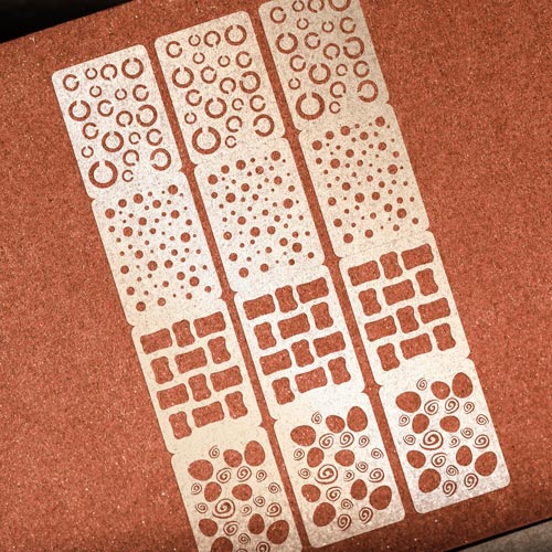 Set of stencils for crafts 7,2x5,5sm "Mini background 01" # 075 - foto 0