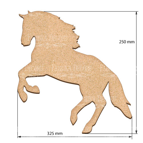 Kunstkarton Pferd 32,5х25 cm - foto 0  - Fabrika Decoru