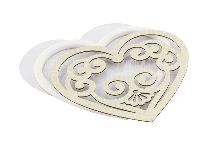 Shaker dimension set "Heart with monograms"  11x9.4 cm 