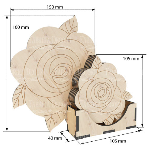 Podstawki pod gorące „Róże” #299 - foto 0  - Fabrika Decoru