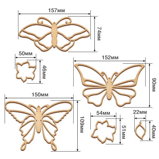 Art Stained Glass Kit "Vivid Butterflies", for painting by numbers - foto 2