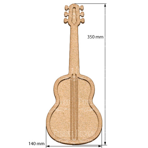 Kunstkarton Gitarre 14х35 cm - foto 0  - Fabrika Decoru