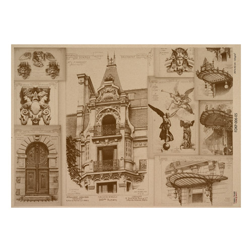 Zestaw jednostronnego kraftowego papieru do scrapbookingu History and architecture 42x29,7 cm, 10 arkuszy  - foto 4  - Fabrika Decoru