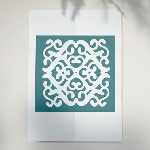 Stencil for crafts 14x14cm "Ornament 4" #055 - foto 0