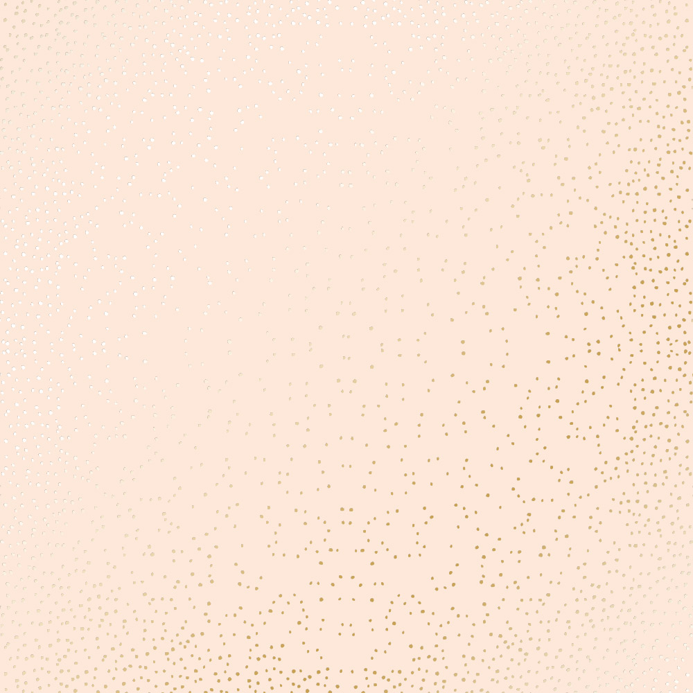 Blatt aus einseitigem Papier mit Goldfolienprägung, Muster Golden Mini Drops Beige, 12"x12" - Fabrika Decoru