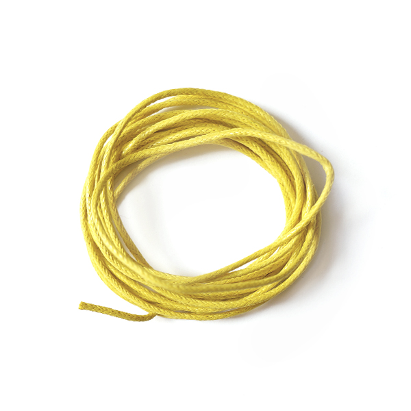 Woskowany sznur. Żółty - 2 mm - Fabrika Decoru