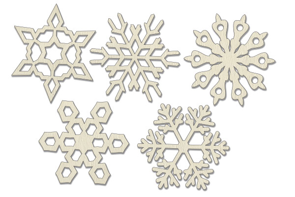 Chipboards set  "Snowflakes 2" #046