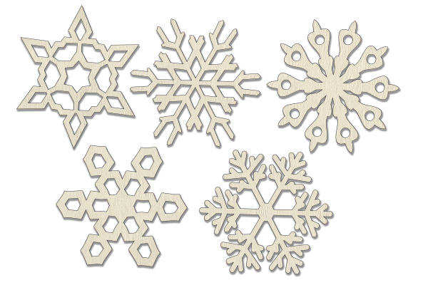 Chipboard embellishments set,  "Snowflakes 2" #046