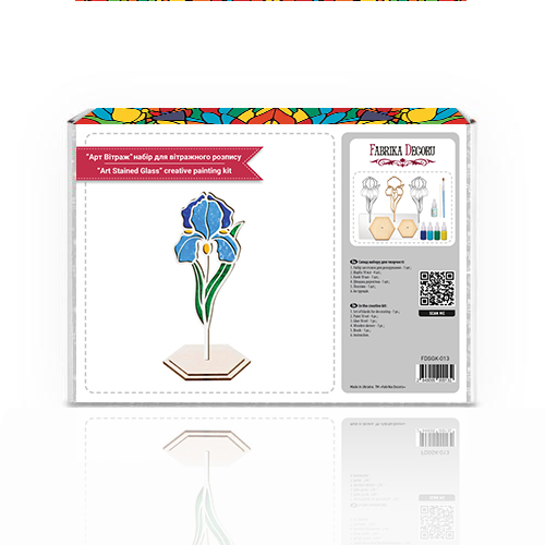 Art Stained Glass Kit "Tender Iris", for painting by numbers - foto 2