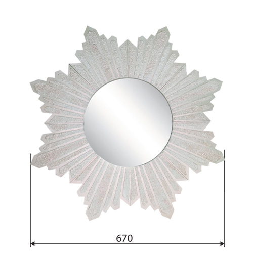 Mirror Sun Silver with texture, DIY Kit for creativity #23 - foto 1