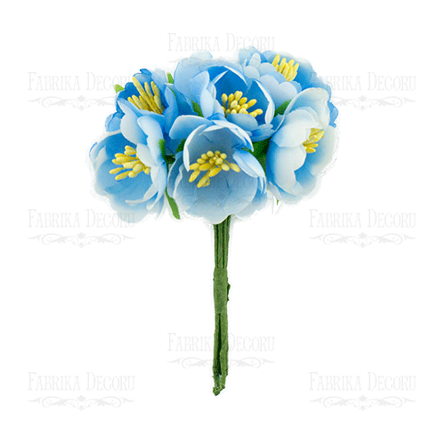 Kwiaty jaśminu, kolor Niebieski, 6 szt - Fabrika Decoru