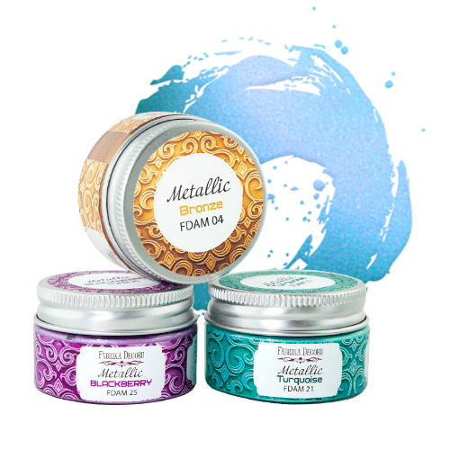 краски металлик фабрика декору