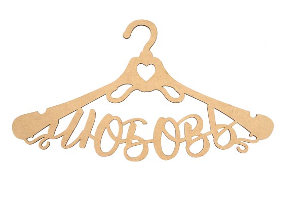 Artboard hanger with inscription "Любовь" ru, 25.5 cm x 40 cm