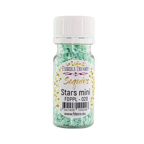 Pailletten Sterne mini, mint, #020 - Fabrika Decoru