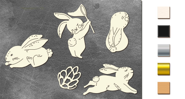 Zestaw tekturek "Sweet bunny" #708 - Fabrika Decoru