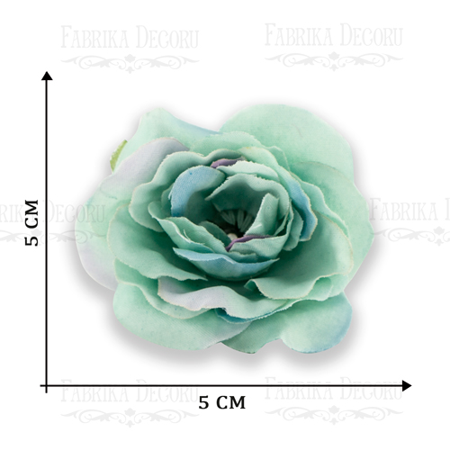 Rosenblüten, Farbe Mint mit Violett, 1 Stk - foto 1  - Fabrika Decoru