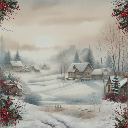 Double-sided scrapbooking paper set Nostalgic Christmas 12"x12", 10 sheets - foto 8