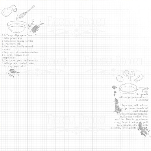 Sheet of double-sided paper for scrapbooking Soul Kitchen  #45-03 12"x12"