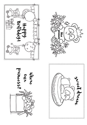 Set of 8pcs 10х15cm for coloring and creating greeting cards My little baby girl - foto 1
