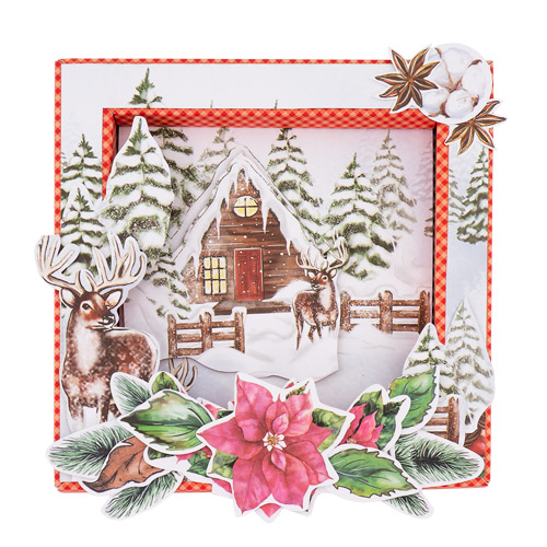 Zestaw do tworzenia kartek okolicznościowych, 3D Bright Christmas - foto 5  - Fabrika Decoru
