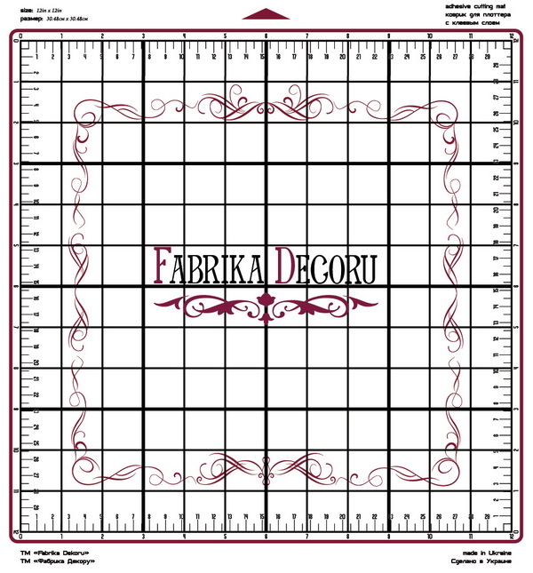 универсальный коврик для плоттера 12"x12", прозрачный фабрика декору универсальный коврик для плоттера 12"x12", прозрачный фабрика декору