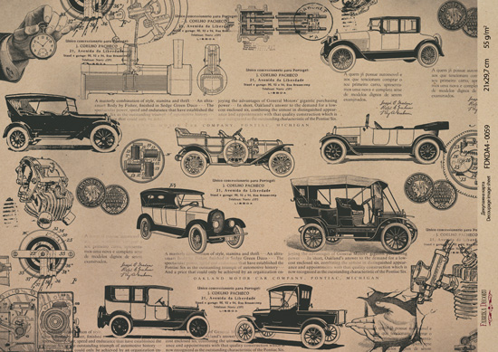 Kraft decoupage paper, 29,7x21cm, “Scienze antiche”, #0059