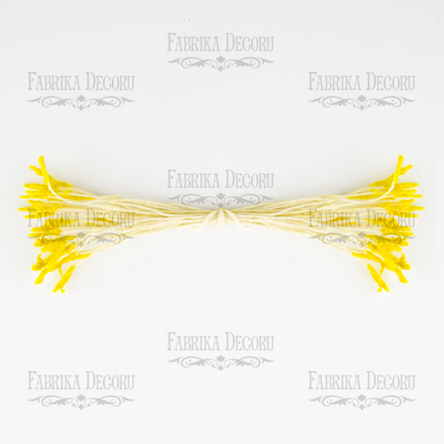 Velvet stamens double-sided Yellow 20pcs