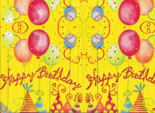 Decoupage-Serviette "Geburtstag"