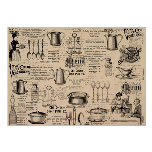 Einseitiges Kraftpapier Satz für Scrapbooking Vintage women's world 42x29,7 cm, 10 Blatt  - foto 1  - Fabrika Decoru