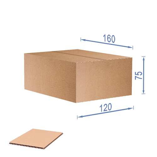 Pudełko kartonowe do pakowania, 10 szt,  3-warstwowe, brązowe, 160 х 120 х 75 mm - foto 0  - Fabrika Decoru