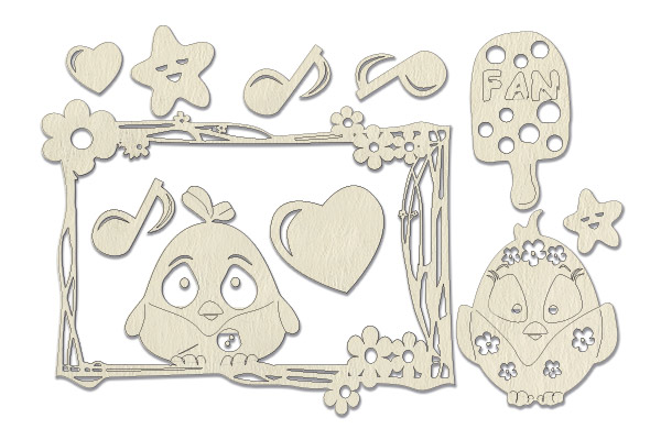 Spanplatten-Set Cutie Sparrow Boy #607 - Fabrika Decoru