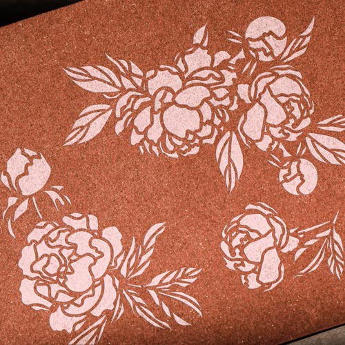 Stencil reusable, 15x20cm Peony passion, #418 - foto 0