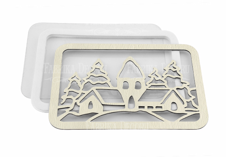 Shaker dimension set "Village in the winter" 13х9cm