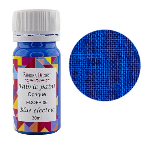 Opaque acrylic Fabric Paint, Blue, 30ml