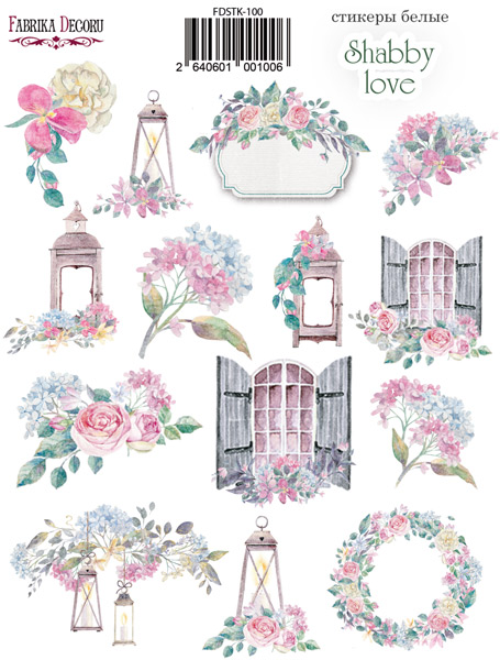 Kit of stickers Shabby love #100