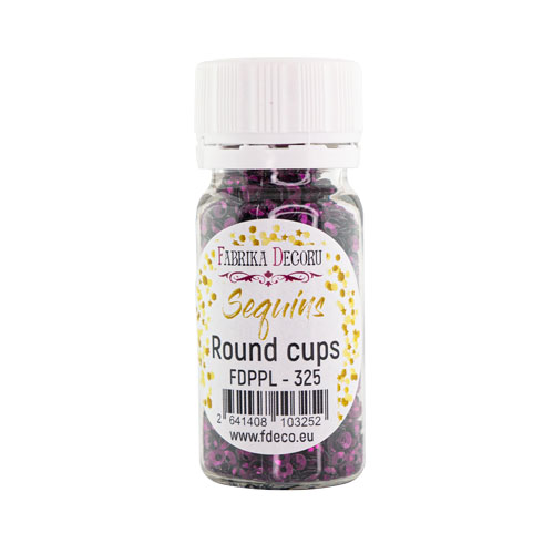Sequins Round cups, blackberry, #325