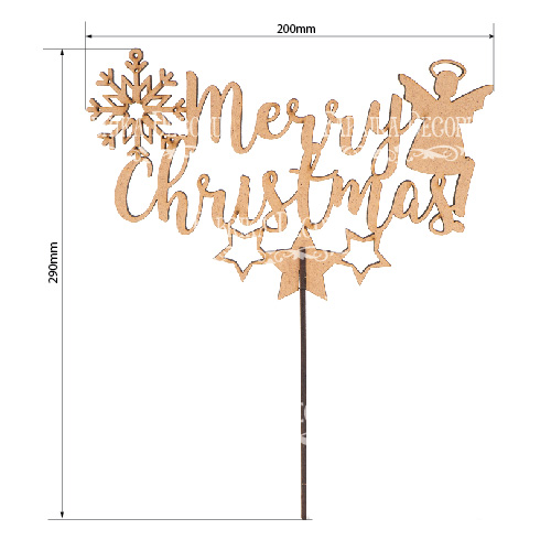 Topper Merry Christmas #284 - foto 1  - Fabrika Decoru