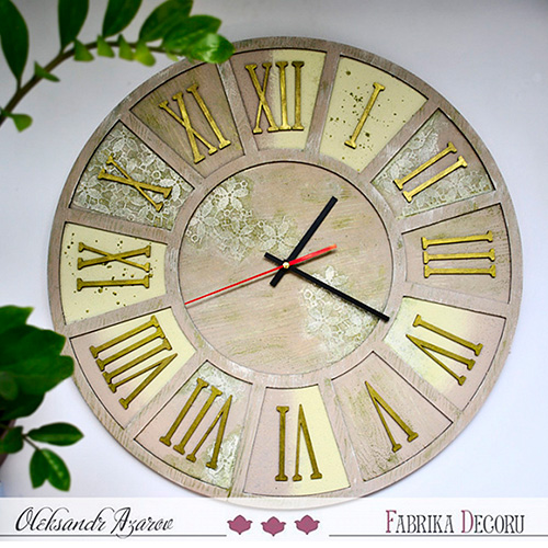 Zegar ścienny z cyframi rzymskimi, 490 mm x 490 mm, Baza do dekorowania #235 - foto 0  - Fabrika Decoru