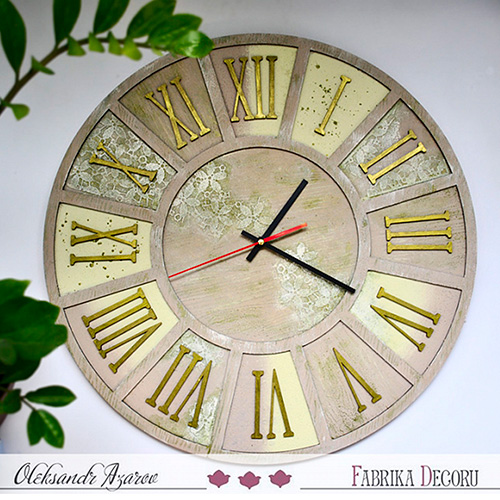 Wall clock with Roman numerals, 490 mm x 490 mm, MDF blank for decoration #235 - foto 0