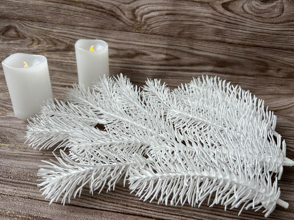 Set of artificial Christmas tree branches White 15pcs - foto 2